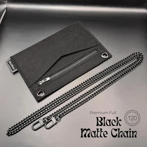 Miniatura 14 de Conversion Kit compatible with Monogram Clutch, Insert with 120cm - 47" inches Premium Gold Chain, Wristlet Insert Wallet on Chain (Lime)