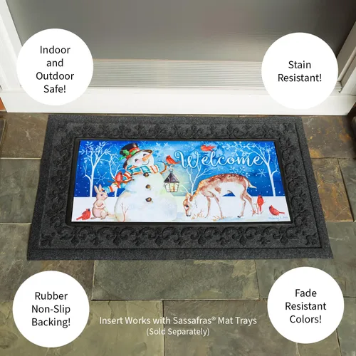Miniatura 5 de Evergreen Flag Sweet Snowman and Friends Sassafras Switch Mat Tapete de Entrada Intercambiable para Interiores y Exteriores 22 pulgadas x 10