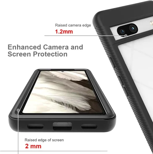 Miniatura 3 de Funda para Google Pixel 7a Funda con protector de pantalla para Google Pixel 7a 5G, color negro