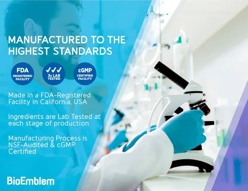 Miniatura 5 de BioEmblem Suplemento de curcumina de cúrcuma con BioPerine Apoyo articular y salud cardíaca con polvo de cúrcuma orgánica y 95% extracto