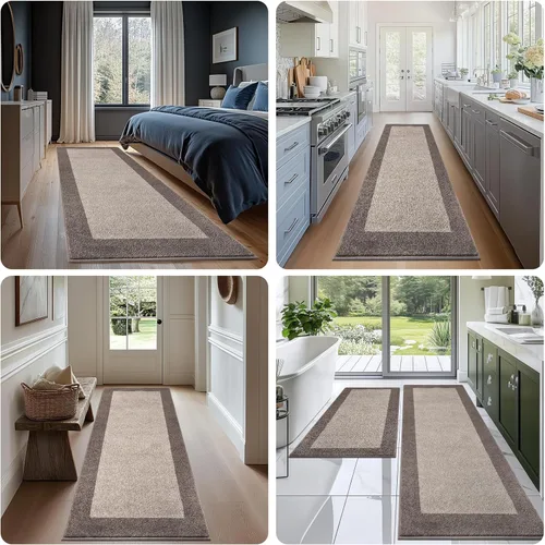 Miniatura 7 de Indoor Door Mat 20" x 32", Washable Kitchen Rug, Non Slip Entryway Rug for Floor, Absorbent Entrance Throw Rug for Laundry, Bathroom, Door