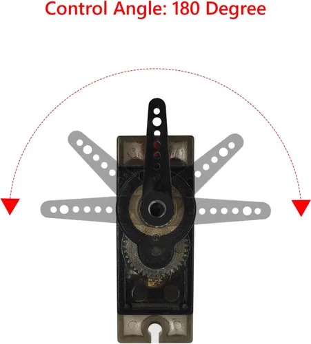 Miniatura 3 de Hosyond Paquete de 5 MG90S Servo 9G Servo Metal Gear Micro Servo para Arduino Project RC Helicóptero Aviones Barco Robot Car