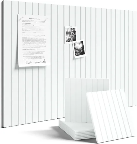 Miniatura 52 de Tablero de anuncios de fieltro grande de 36 x 24 pulgadas, alternativa al tablero de corcho – Paquete de 6 con 40 pestañas adhesivas extraíbles