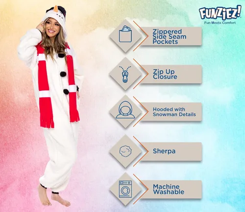 Miniatura 4 de FUNZIEZ - Mameluco para adultos disfraz de animal de Halloween traje de cosplay de felpa de una pieza para mujeres y hombres