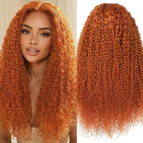 Miniatura 18 de ALSZIQIHR Peluca de Cabello Humano con Encaje Frontal Highlight Ombre de 13 x 4, Pre Plucked HD Transparente 4/27, Rubio Miel, Pelucas Frontales