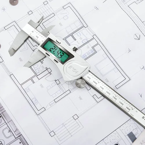 Miniatura 7 de Calibre digital electrónico de Vernier, herramienta de medición, micrometro electrónico impermeable IP54, calibre de vernier de acero inoxidable