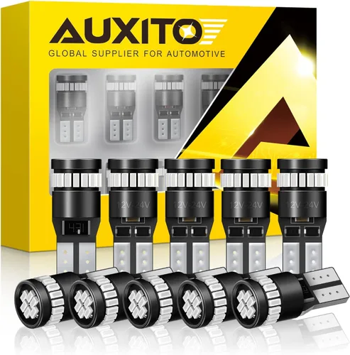 Miniatura 16 de Bombillas LED superbrillantes tamaño 194 Auxito; 168, 2825, W5W, T10, cuña 24, conjunto de chips 3014 SMD, bombillas LED de repuesto sin errores
