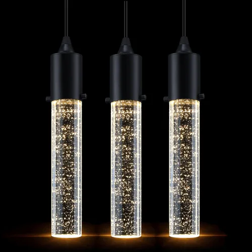 Miniatura 11 de Mini Lámpara Colgante de Cristal Integrada para Isla de Cocina, Moderna y Concisa, Accesorio de Luz de Techo Colgante, para Isla de Cocina, Comedor