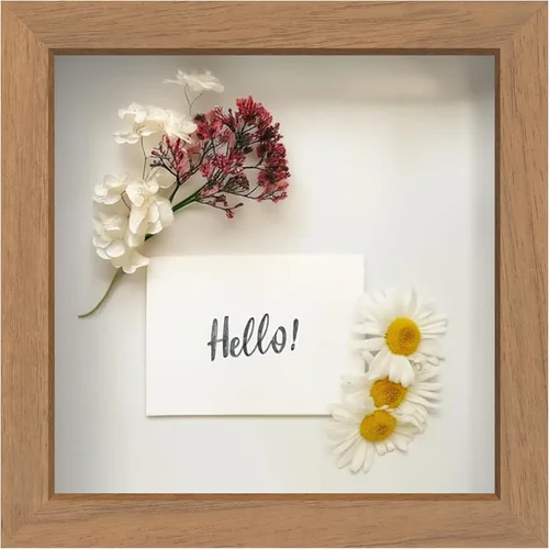 Miniatura 90 de FrameWorks Marco de Caja de Sombra de Madera Negra de 8" x 8" – Vitrina con Parte Trasera de Fieltro Suave, Caja de Memoria con Vidrio Templado