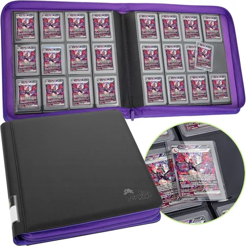 Miniatura 9 de FunGuys Carpeta para Tarjetas Comerciales de 9 Bolsillos, Carpeta de 504 Caras para Tarjetas Deportivas, Carpeta de Colección de Tarjetas