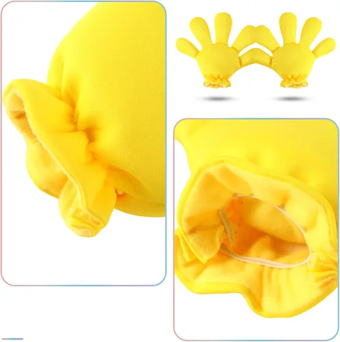 Miniatura 11 de Geyoga 2 pares de guantes grandes de disfraz de manos de dibujos animados, guantes de Halloween para fiestas, cumpleaños, juegos de rol, disfraces