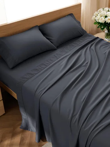 Miniatura 20 de Bedsure Sábanas de tamaño King – Sábanas suaves para cama de tamaño King, 4 piezas de hotel de lujo verde menta, juego de sábanas refrescantes de 11