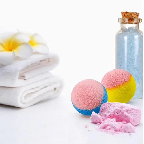 Miniatura 7 de INTEYE Set de regalo de bombas de baño de lujo, 54 sales de baño minerales nutritivas para la piel con aceites esenciales naturales y 9 aromas