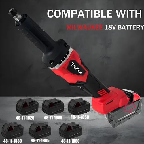 Miniatura 5 de Amoladora Eléctrica de Troquel para Batería Milwaukee de 18 V, hasta 25000 RPM, herramienta de amoladora eléctrica de servicio pesado, amoladora