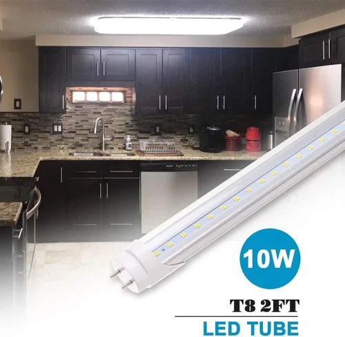 Miniatura 4 de JESLED Tubo de Luz LED T8 de 2 Pies, 10W (Equivalente a 24W), Luz de Día de 5000K, 1120LM, Bombilla LED Tipo A+B de 24 Pulgadas, Plug & Play