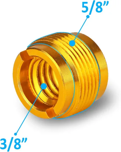Miniatura 2 de 2 adaptadores de color dorado para micrófono HyperX QuadCast, Blue Yeti, Rode, Razer, Shure y la mayoría de micrófonos USB, montaje de choque