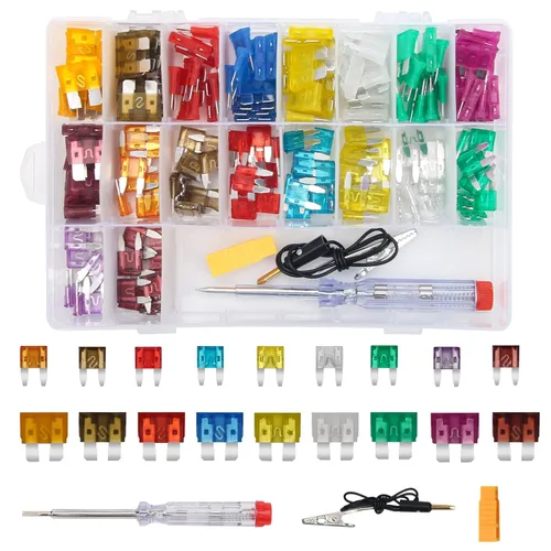 Miniatura 8 de AHIER - Juego surtido de fusibles de automóvil de 306 piezas, con 2 probadores de fusibles de automóvil y 2 extractores de fusibles, fusibles