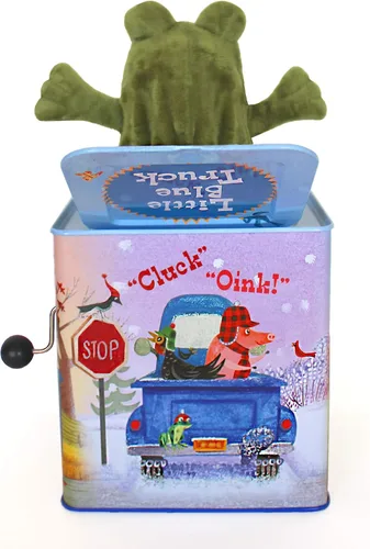 Miniatura 5 de YOTTOY Little Blue Truck Collection Little Blue Truck Jack-in-The-Box - Juguete de peluche infantil con música, 5.5 x 5.5 x 5.5 pulgadas