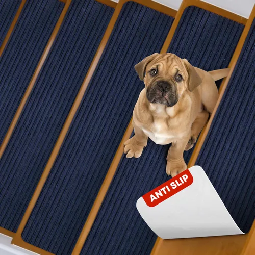 Miniatura 23 de MBIGM Alfombra antideslizante para peldaños de 30 x 30 pulgadas, alfombra de seguridad antideslizante y resistente al deslizamiento, color negro