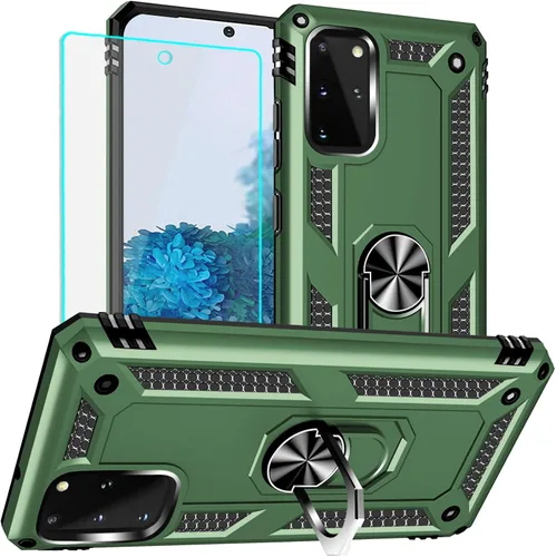Miniatura 18 de Yiakeng Funda para Samsung Galaxy S20 FE, funda Galaxy S20 FE 5G con protector de pantalla HD, fundas protectoras de grado militar con anillo