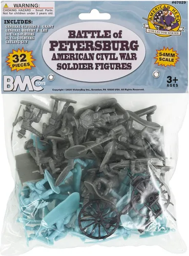 Miniatura 6 de BMC Civil War Plastic Army Men - 32 figuras de soldado de la batalla de Petersburgo