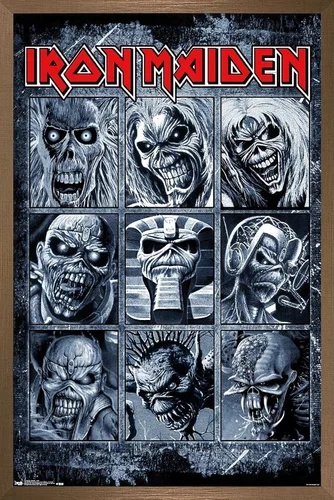Miniatura 15 de Trends International Iron Maiden - Grid Wall Poster, 14.725" x 22.375", Barnwood Framed Version