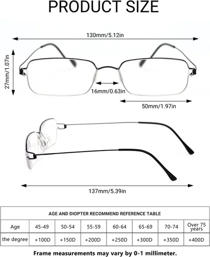 Miniatura 5 de TERAISE Ultra Light Reading Glasses Men Women Blue Light Blocking Readers Comfortable Screwless Computer Eyeglasses