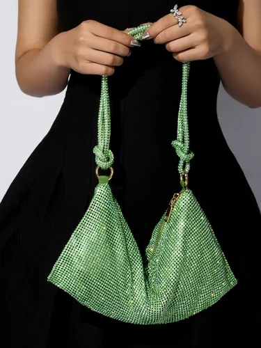 Miniatura 4 de SWEETV Bolso de noche para mujer, bolso de mano con diamantes de imitación para formalbodacóctelbaile de graduaciónfiestaclub, bolsas Hobo