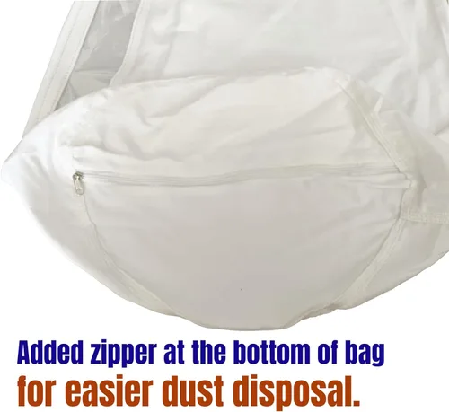 Miniatura 5 de Bolsa inferior para colector de polvo de 70 galones, bolsa de filtro inferior resistente de 30 micrones para herramientas de carpintería, 20