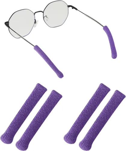 Miniatura 10 de Cojín de Oreja para Gafas de Tela de Algodón Tejido Suave Mejorado, Puntas de Patillas de Gafas Elásticas Antideslizantes Cómodas Retenedor