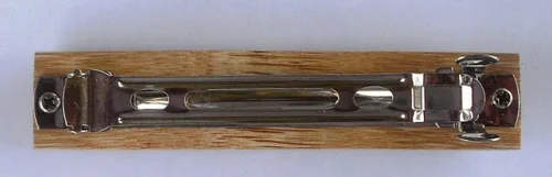 Miniatura 3 de Pasador de madera y concha de bambú, tamaño grande de 4 pulgadas para adultos (concha natural)