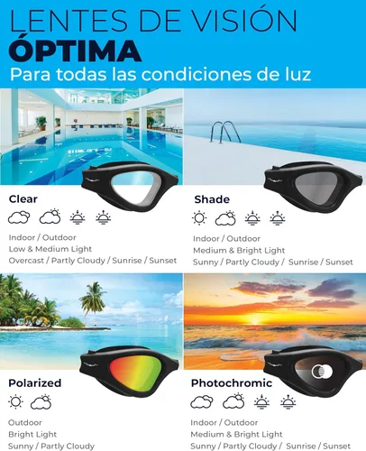 Miniatura 5 de AqtivAqua DX - Gafas de natación con visión amplia para adultos, hombres y mujeres, antiempañamiento y sin fugas Gafas negras + funda plateada