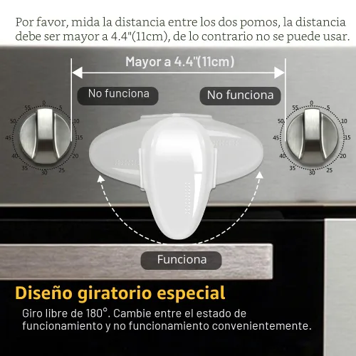 Miniatura 2 de Mom's Choice Gold Awards Ganador – EUDEMON 1 paquete de cerradura para puerta de horno a prueba de niños, cerradura frontal del horno fácil