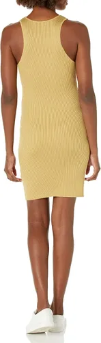 Miniatura 2 de Calvin Klein Vestido midi acanalado con cuello redondo para mujer