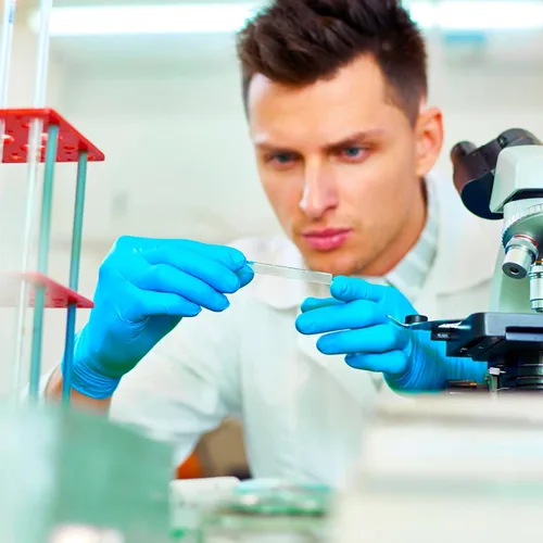 Miniatura 7 de Wostar Guantes desechables de nitrilo sin polvo y látex, guantes de examen de nitrilo desechables no estériles de 4 mil para pantalla táctil Azul