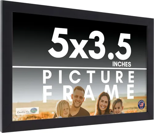 Marco de fotos negro de 5 x 3.5 pulgadas, marco de fotos moderno completo que incluye protector de acrílico UV, tablero de respaldo de espuma sin