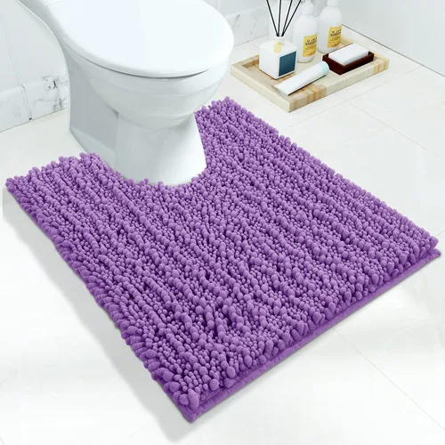 Miniatura 90 de Yimobra Alfombras de Baño Antideslizantes Lavables - Alfombra de Baño de Chenilla Ultra Suave Absorbente, Alfombra Peluda de Secado Rápido para Negro