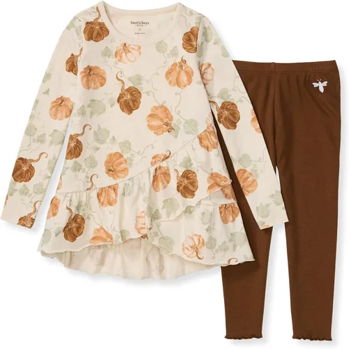 Miniatura 81 de Burt's Bees Baby Conjunto de camiseta y pantalón para bebé, túnica y leggings, 100% algodón orgánico