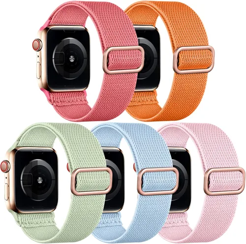 Miniatura 11 de Easuny Bandas elásticas bohemias compatibles con Apple Watch de 1.5 pulgadas, 1.57 pulgadas, 1.65 pulgadas y de 1.73 pulgadas para mujeres, hombres