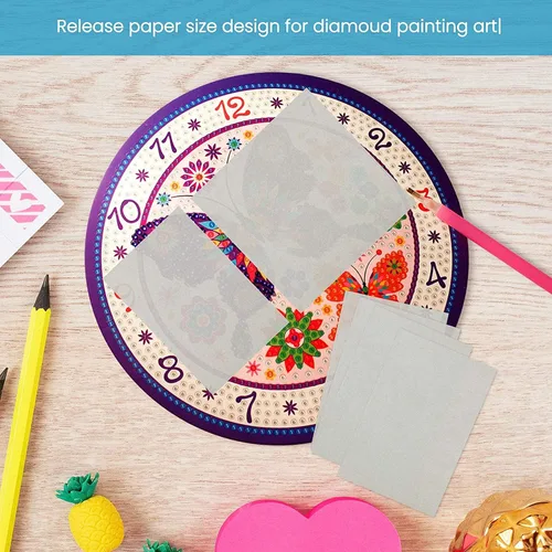 Miniatura 8 de 300 piezas de papel de liberación de pintura de diamante 16 × 12 y 15 × 10 papel de liberación de doble cara antiadherente pintura de diamante 300