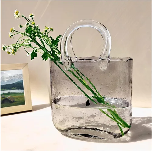 Miniatura 11 de Jarrón de bolsa de vidrio, bonito jarrón para flores, florero de vidrio, único para centros de mesa, decoración de mesa, decoración de boda, hogar