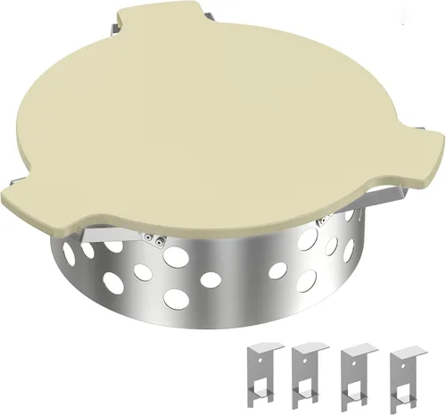 Skyflame Controlador de Calor de Carbón para Parrillas Tipo Caldera de 22"/26", Kit de Parrillada Ahumadora de Acero Inoxidable para BBQ con Placa