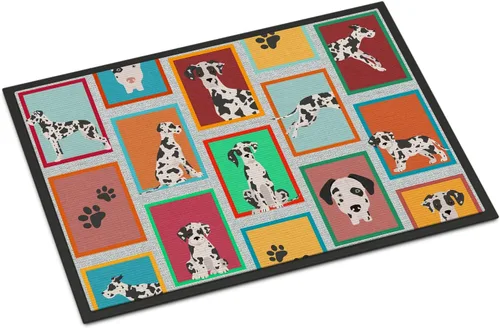 Miniatura 147 de Caroline's Treasures MLM1149MAT - Felpudo rojo Border Collie de 18 x 27 pulgadas, para interiores y exteriores, para entrada, antideslizante, Border