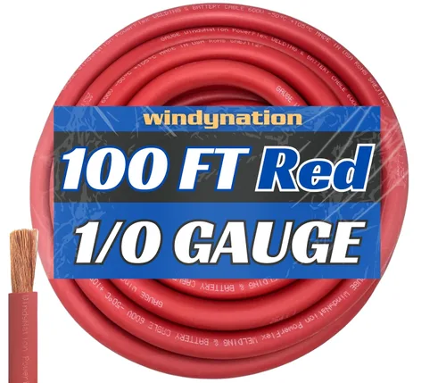 Miniatura 35 de Cable flexible de cobre puro para soldadura de batería calibre 4 AWG 25 pies negro + 25 pies rojo - Coche, Inversor, RV, Solar Negro de 25 pies + 25