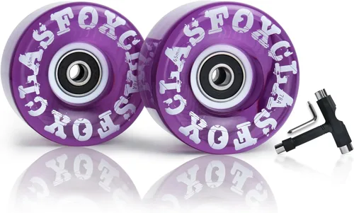 Miniatura 10 de 78A interior o al aire libre 2.559x1.378 in Quad ruedas de patines con rodamientos ABEC-9 8 PC Verde esmeralda