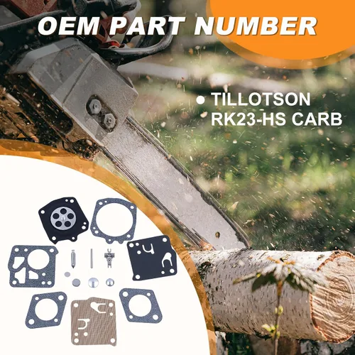 Miniatura 4 de Kit de reparación de carburador RK-23HS de 2 piezas para JONSERED 625 630 670 920 930 2094 Motosierra Reemplazo para Tillotson RK-23HS RK-23-HS