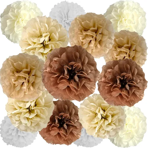 Miniatura 37 de We Moment Pompones de papel de seda morado y rosa para decoración de fiesta de niñas en el techo, para colgar en la pared, 12 pompones de seda de 4