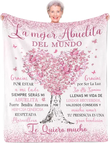Regalos de Abuela, regalos para Abuela, regalos para abuela en español, regalo de Abuelita, regalo para manta de Abuela de 60 x 50 pulgadas