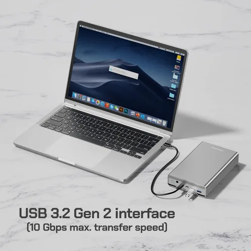 Miniatura 5 de Avolusion PRO-G1 - Disco duro externo USB 3.2 Gen 2 (10Gbps) USB-C de 10 TB con HUB USB para Windows/MacOS (gris)