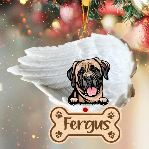 Miniatura 7 de Adorno de perro afgano de 1 ángel, adorno acrílico 2D personalizado conmemorativo para perros, regalo por pérdida de mascotas, regalo